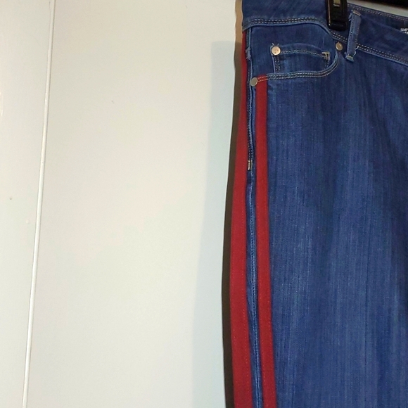 Simply Vera Wang Stretch Dark Wash Side Stripe Ankle Jeans size 12 - Picture 4 of 10